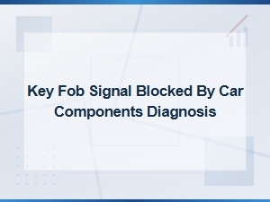 Diagnosing Key Fob Signal Blockage From Car Components